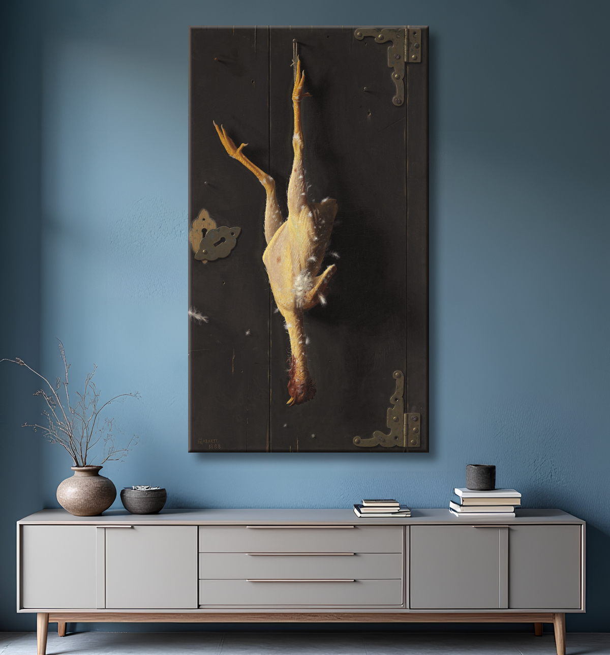 Reproduction Pour le dîner du dimanche de William Michael Harnett avec decor
