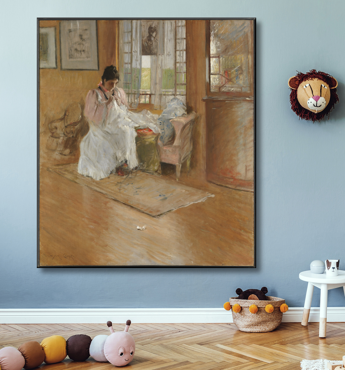 Reproduction Pour le petit de William Merritt Chase avec decor
