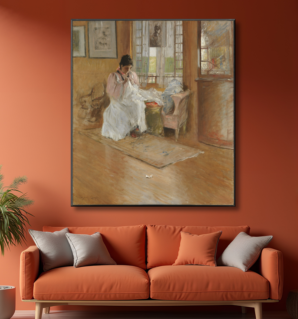 Reproduction Pour le petit de William Merritt Chase avec decor