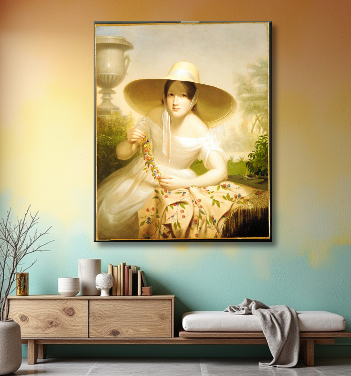 Reproduction Printemps de Cephas Giovanni Thompson avec decor