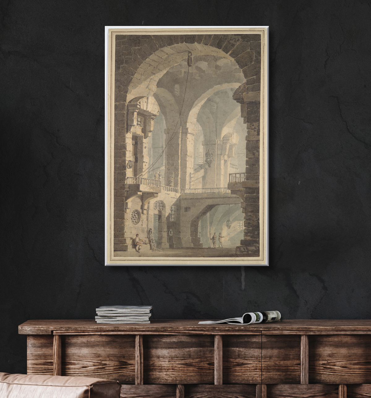 Reproduction "Prison sombre" de Joseph Mallord William Turner avec decor