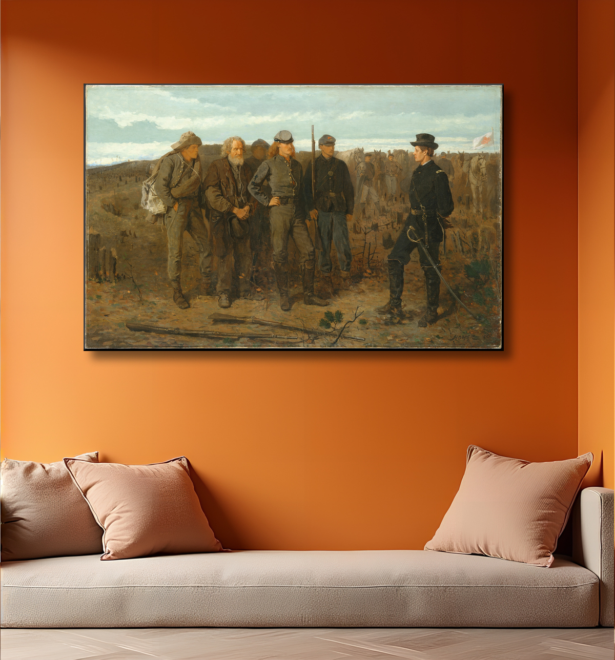 Reproduction Prisonniers du front de Winslow Homer avec decor