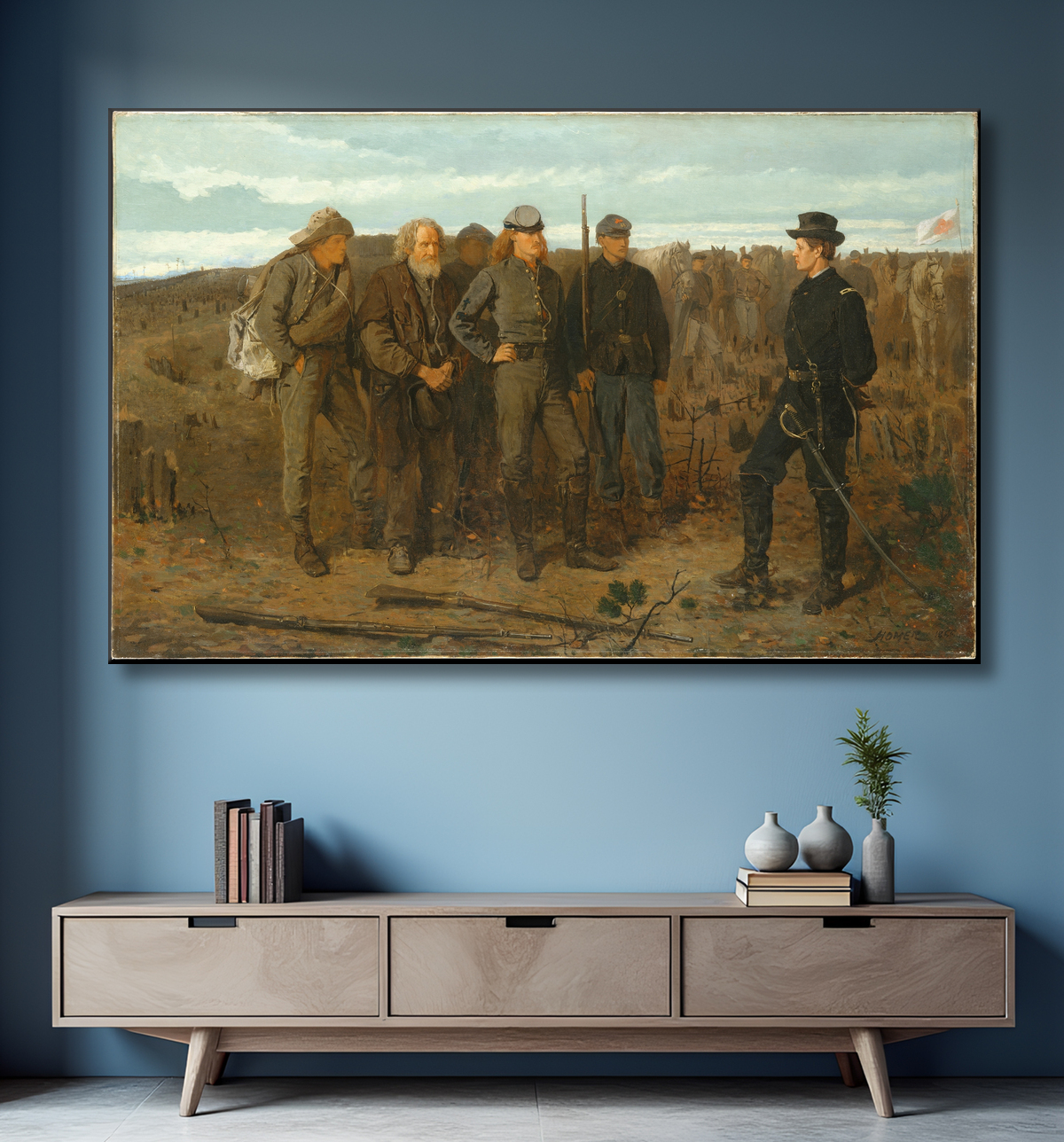 Reproduction Prisonniers du front de Winslow Homer avec decor