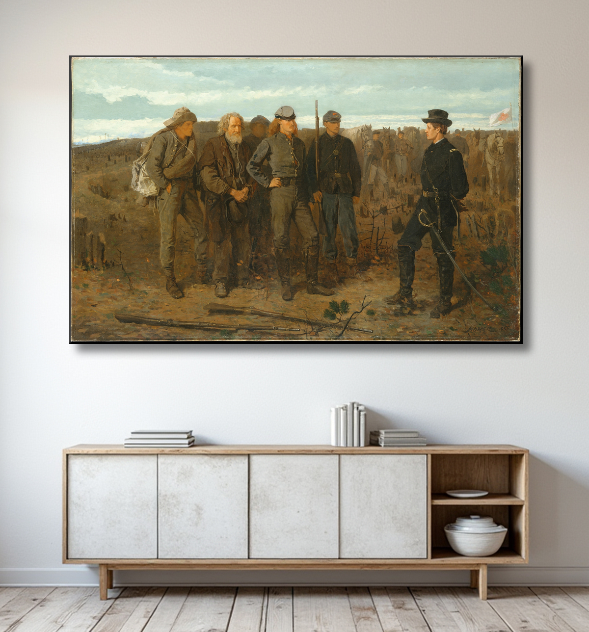 Reproduction Prisonniers du front de Winslow Homer avec decor