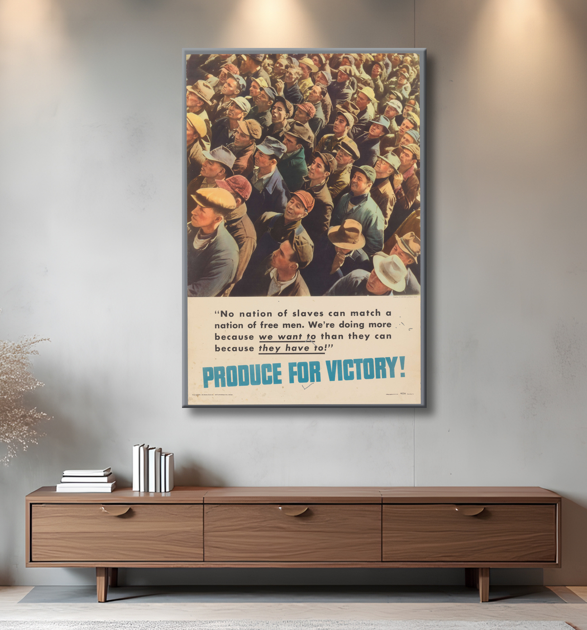 Reproduction Produire pour la victoire ! de Dmitri Kessel avec decor