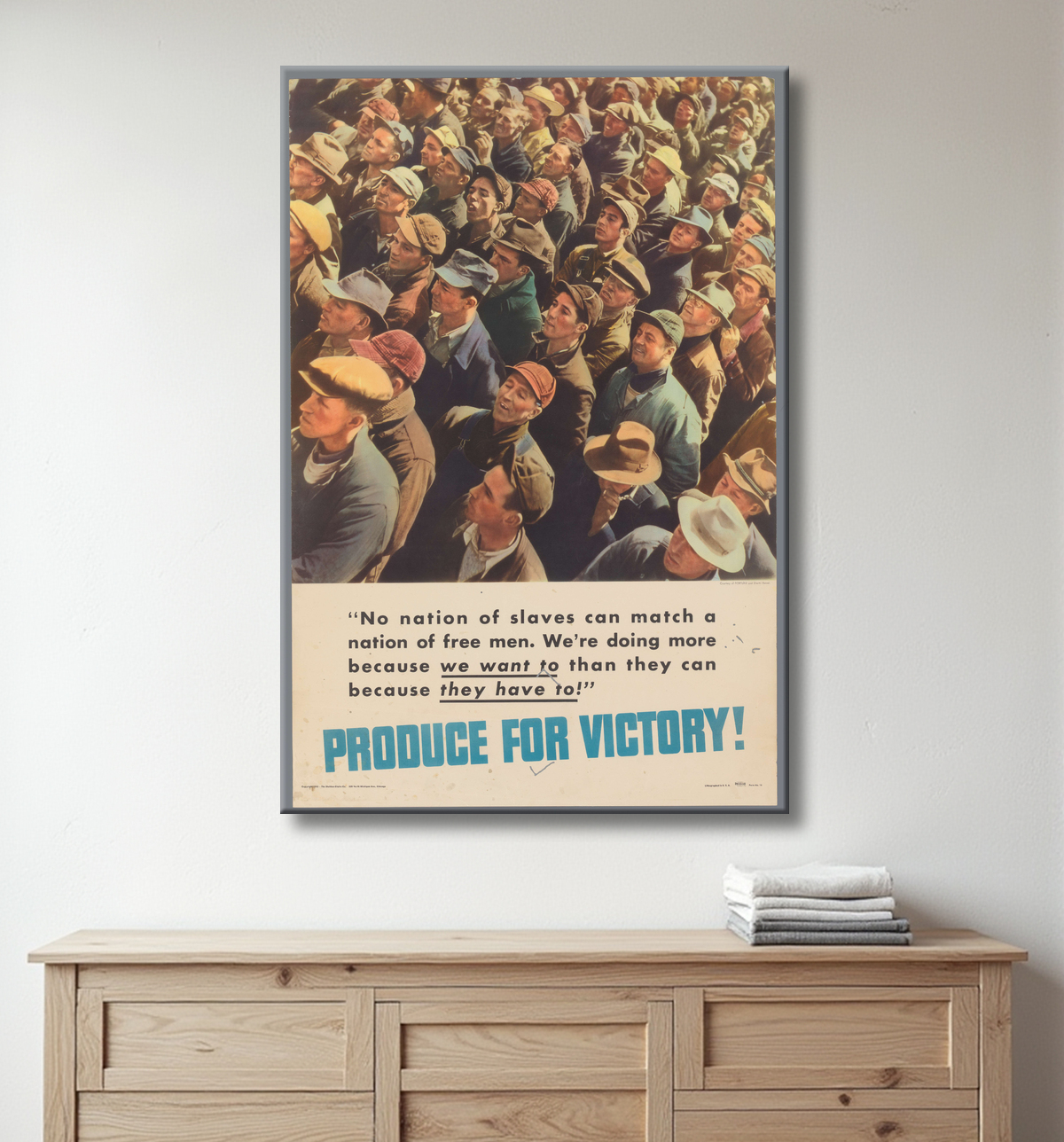 Reproduction Produire pour la victoire ! de Dmitri Kessel avec decor