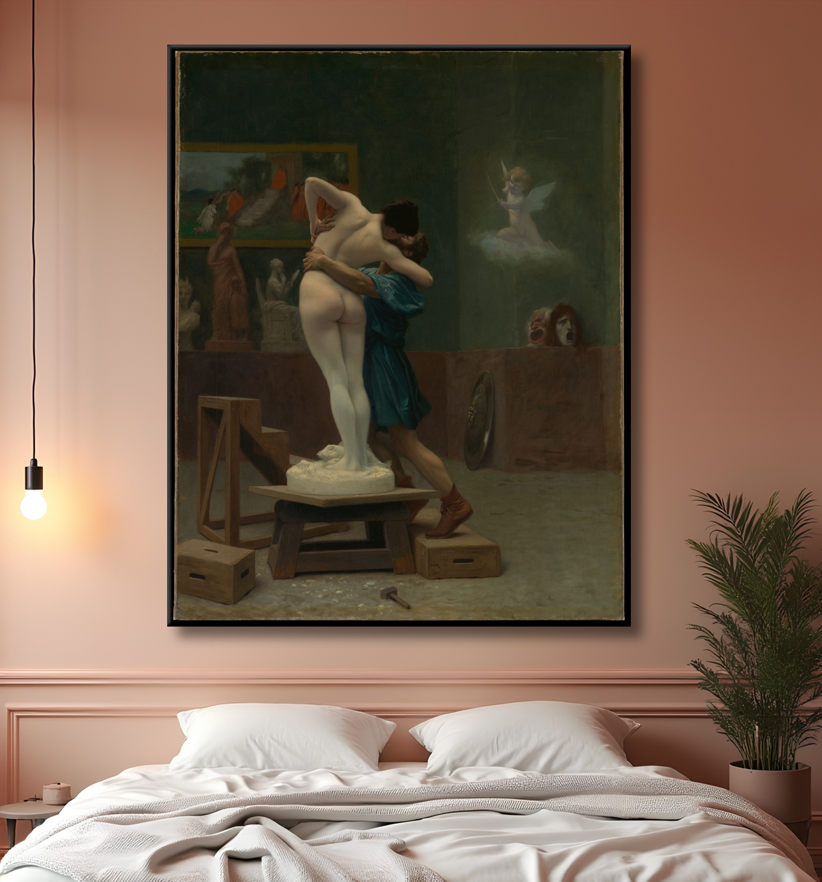 Reproduction Pygmalion et Galatée de Jean-Léon Gérôme avec decor