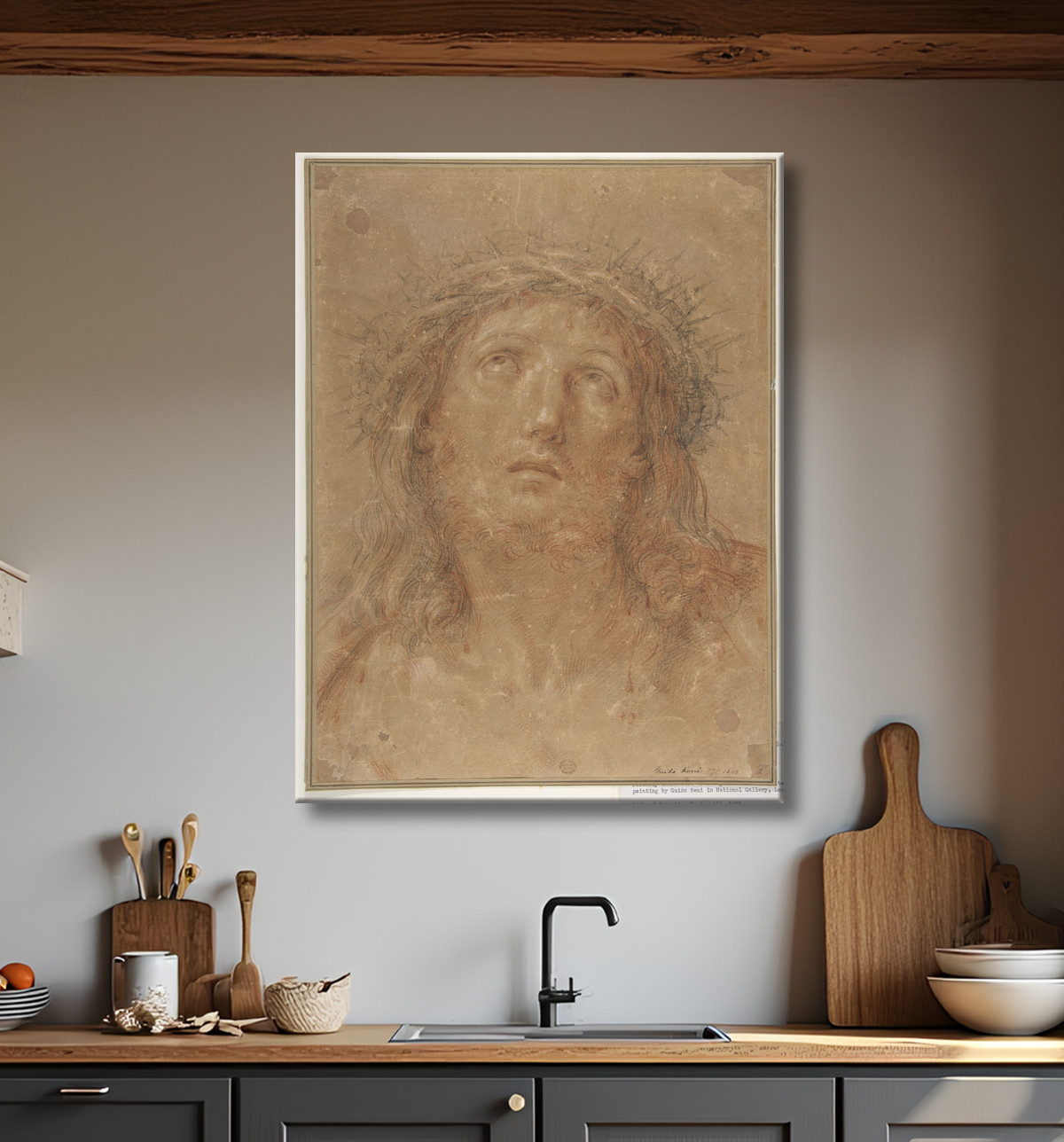 Reproduction Regarde l'homme de Guido Reni avec decor