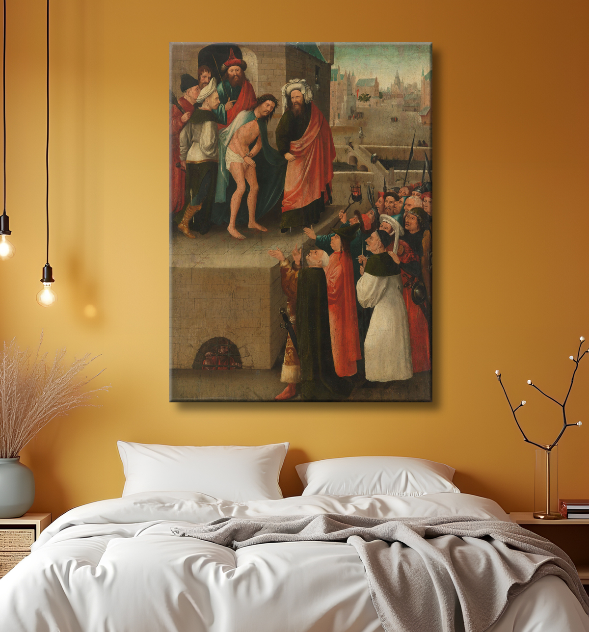Reproduction Regarde l'homme de Jheronimus Bosch avec decor