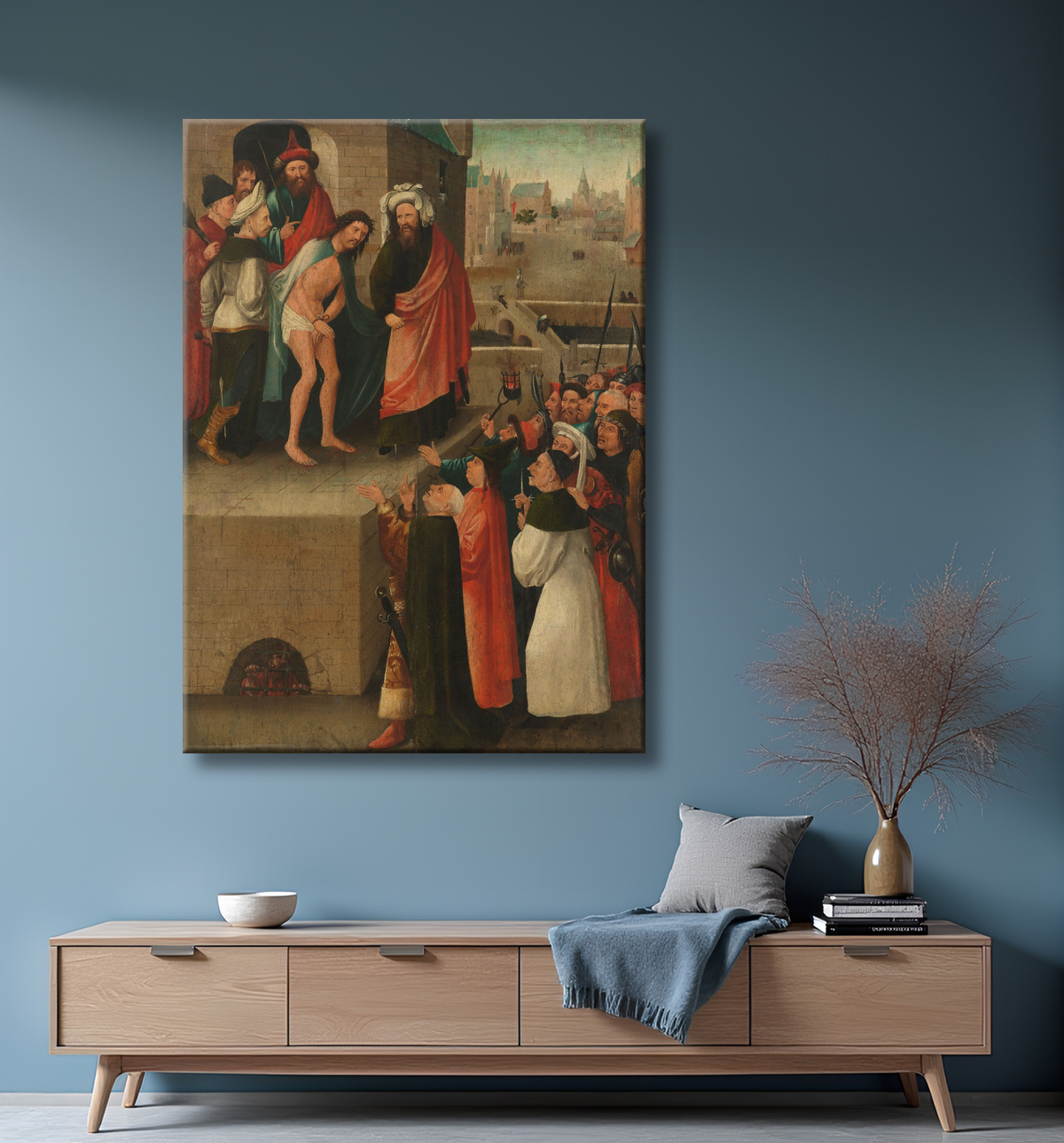 Reproduction Regarde l'homme de Jheronimus Bosch avec decor