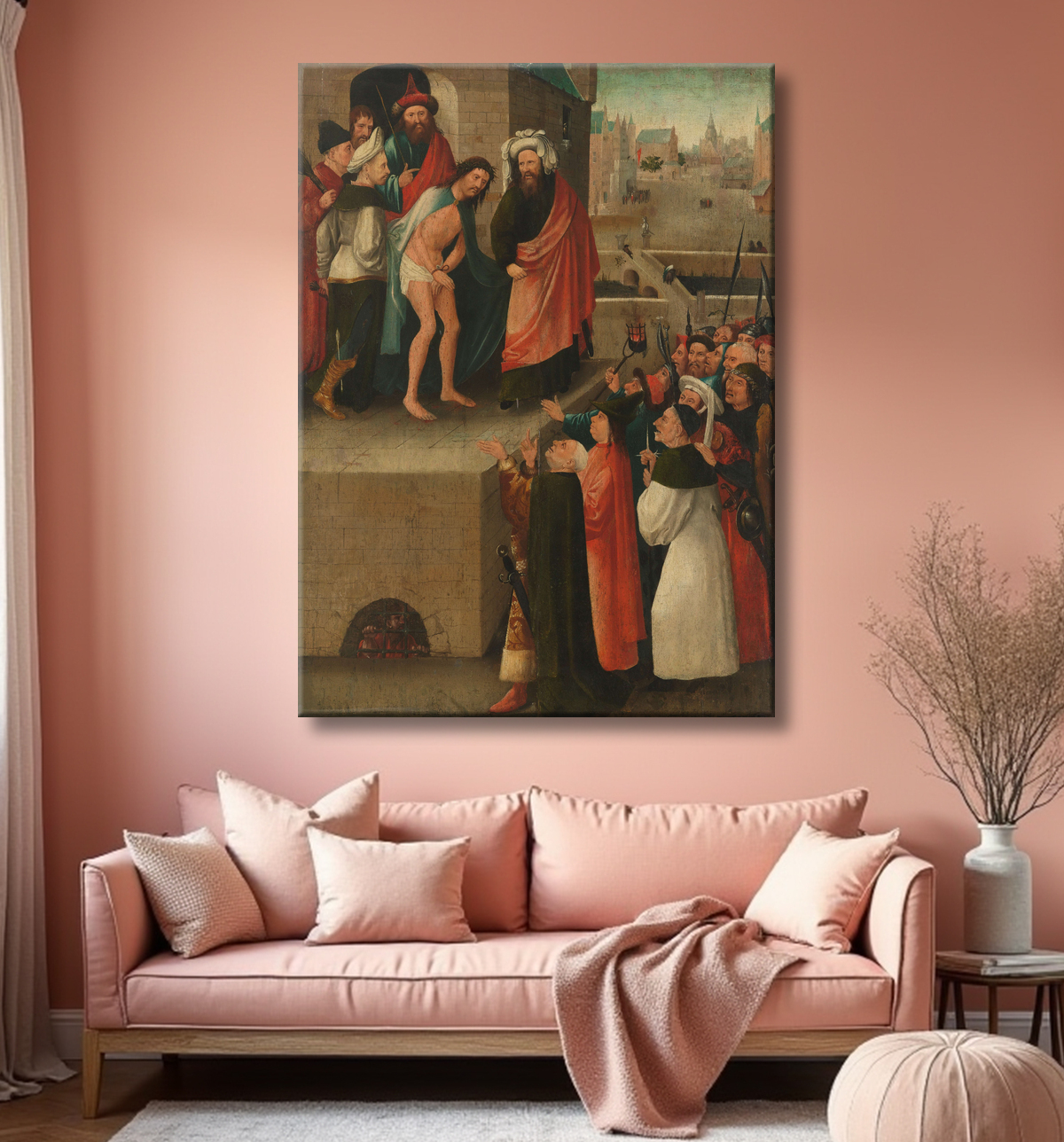 Reproduction Regarde l'homme de Jheronimus Bosch avec decor