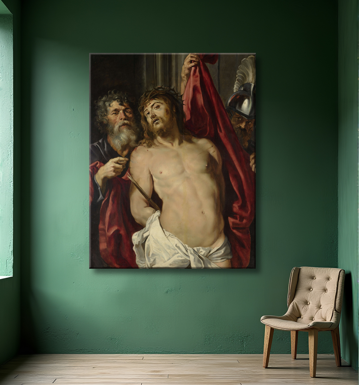 Reproduction Regarde l'homme de Peter Paul Rubens avec decor
