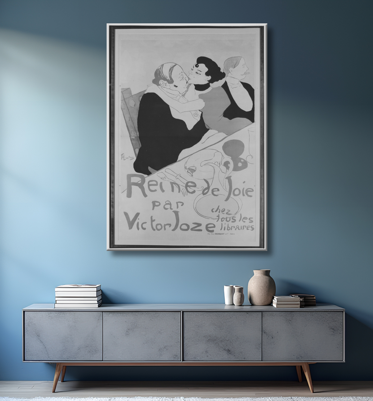 Reproduction Reine De Joie de Henri de Toulouse-Lautrec avec decor