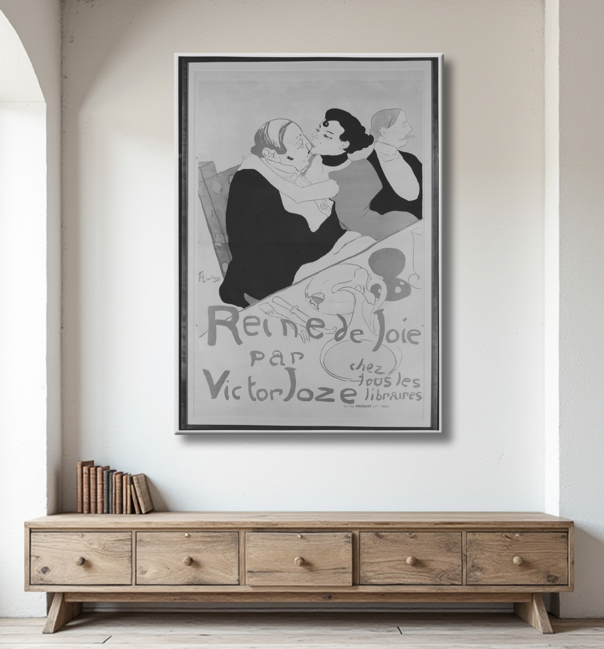 Reproduction Reine De Joie de Henri de Toulouse-Lautrec avec decor