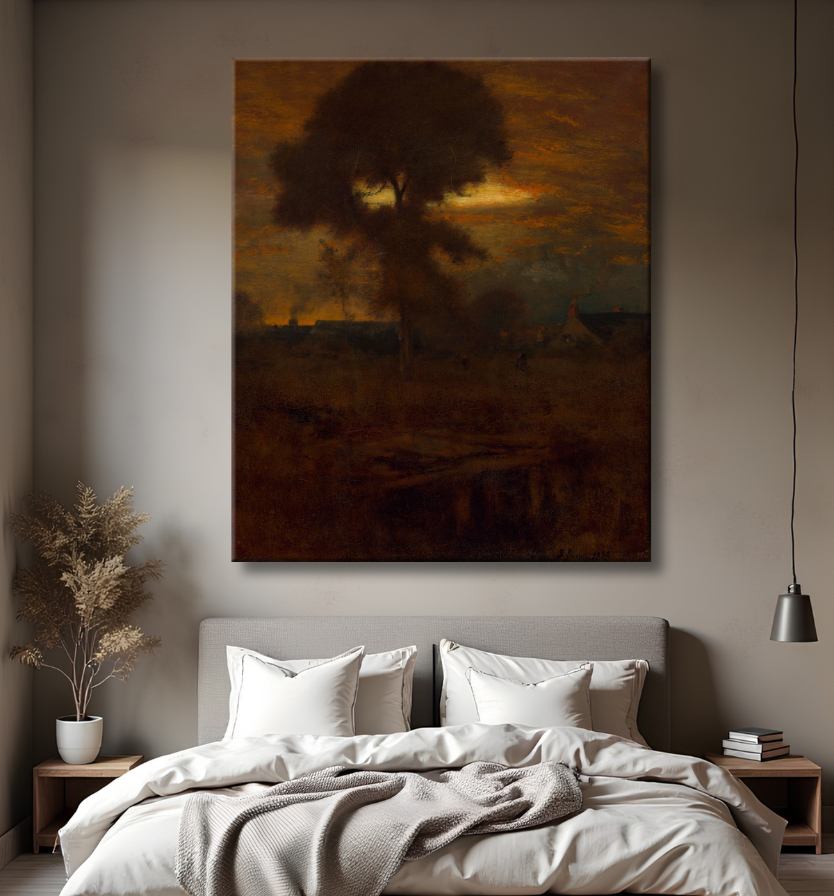 Reproduction Rémanence de George Inness avec decor