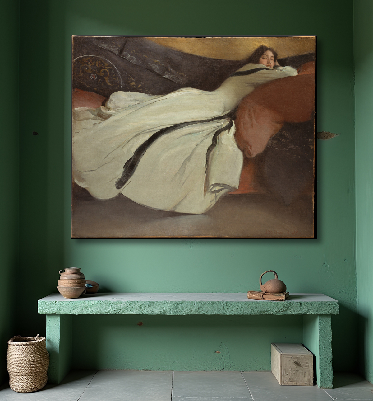Reproduction Repose de John White Alexander avec decor