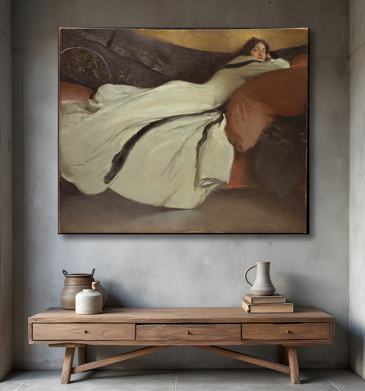 Reproduction Repose de John White Alexander avec decor