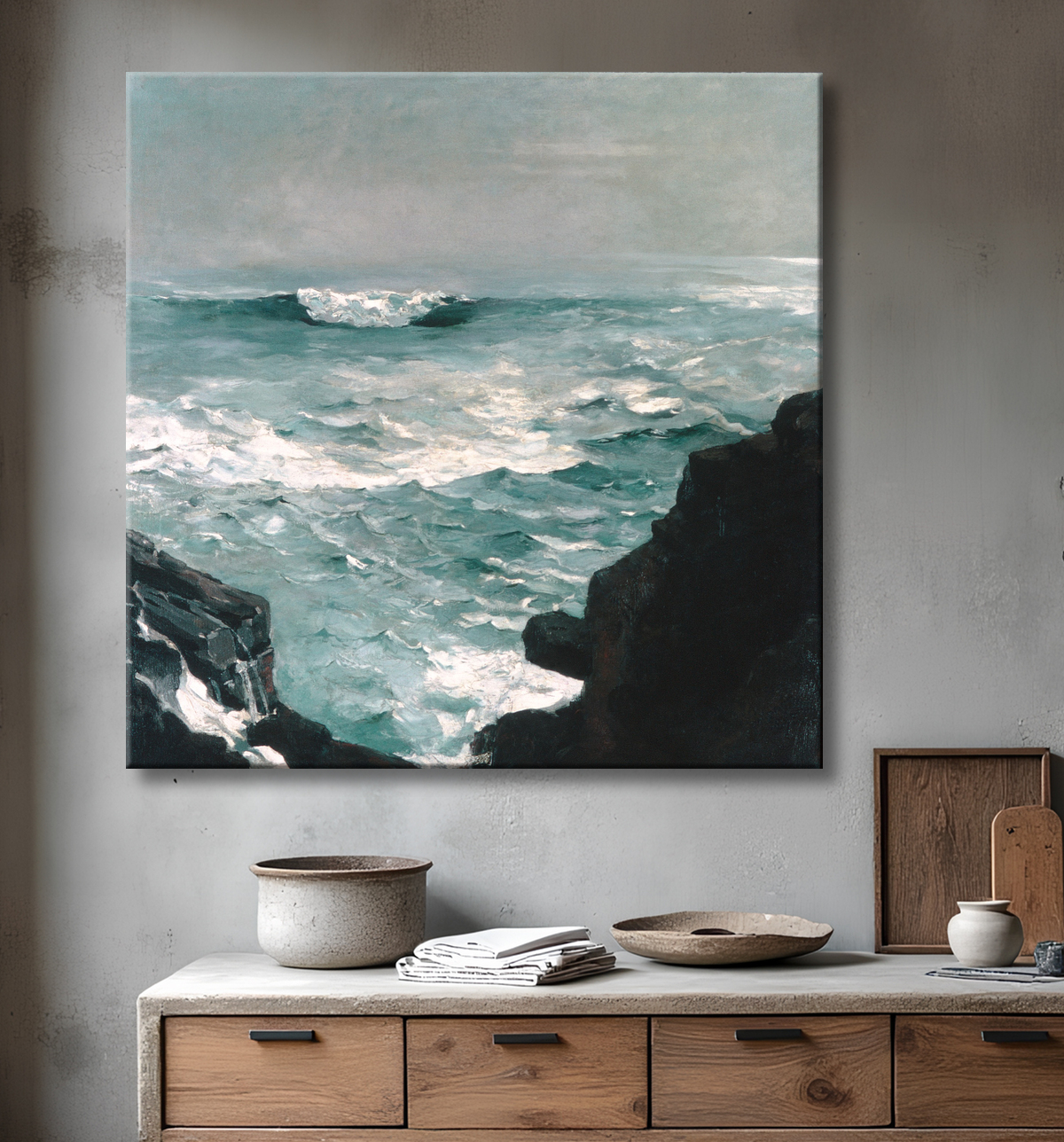 Reproduction Rocher du canon de Winslow Homer avec decor