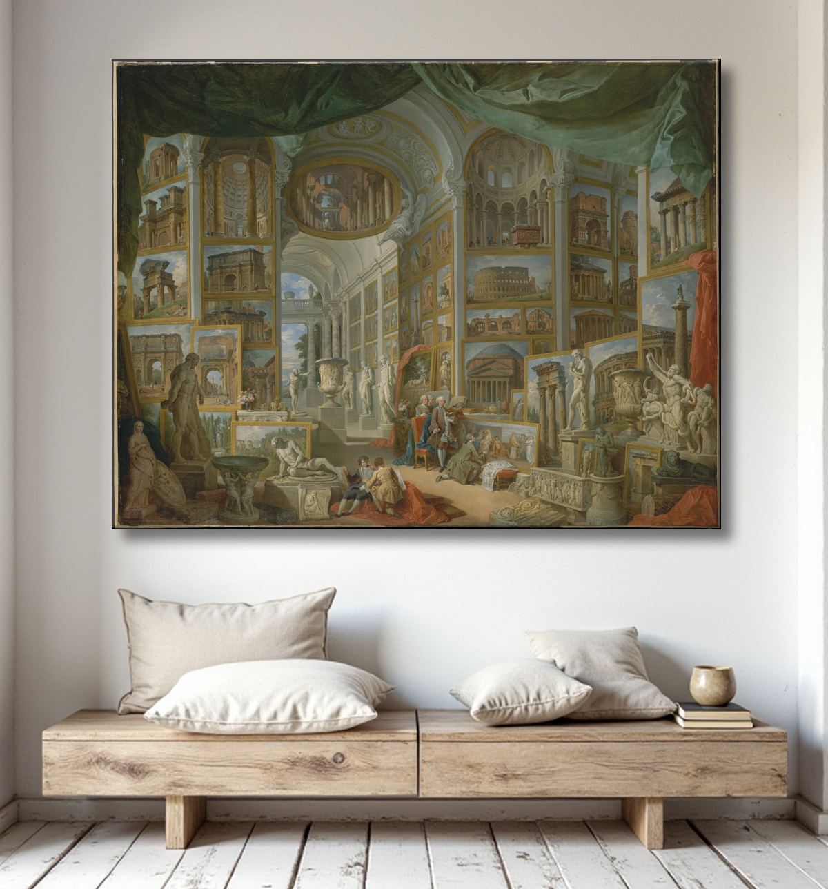 Reproduction Rome antique de Giovanni Paolo Panini avec decor