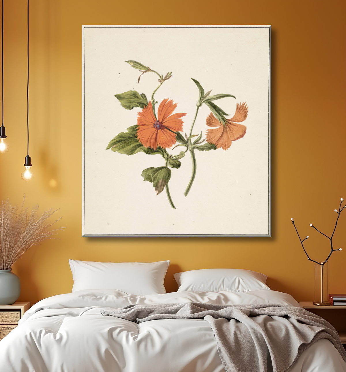 Reproduction Rose chinoise jaune (Rosa Chinensis Lutea) de M. de Gijselaar avec decor