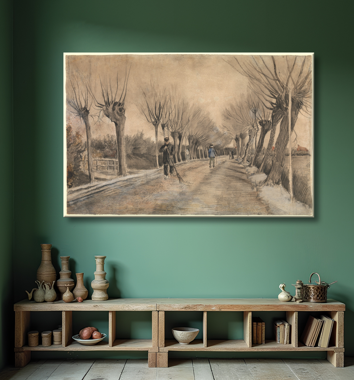 Reproduction Route à Etten de Vincent van Gogh avec decor
