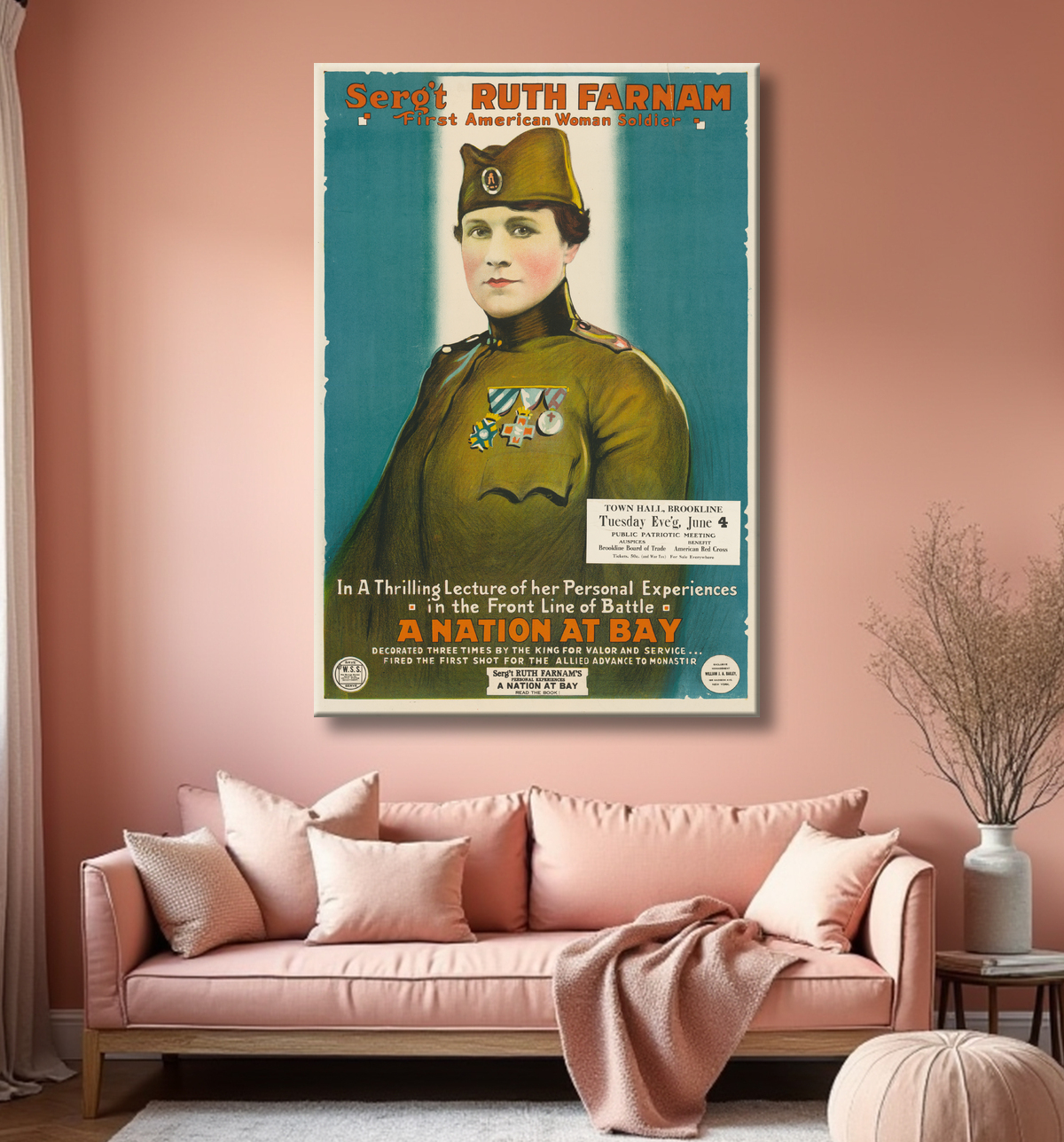 Reproduction Ruth Stanley Farnam de Unidentified Artist avec decor