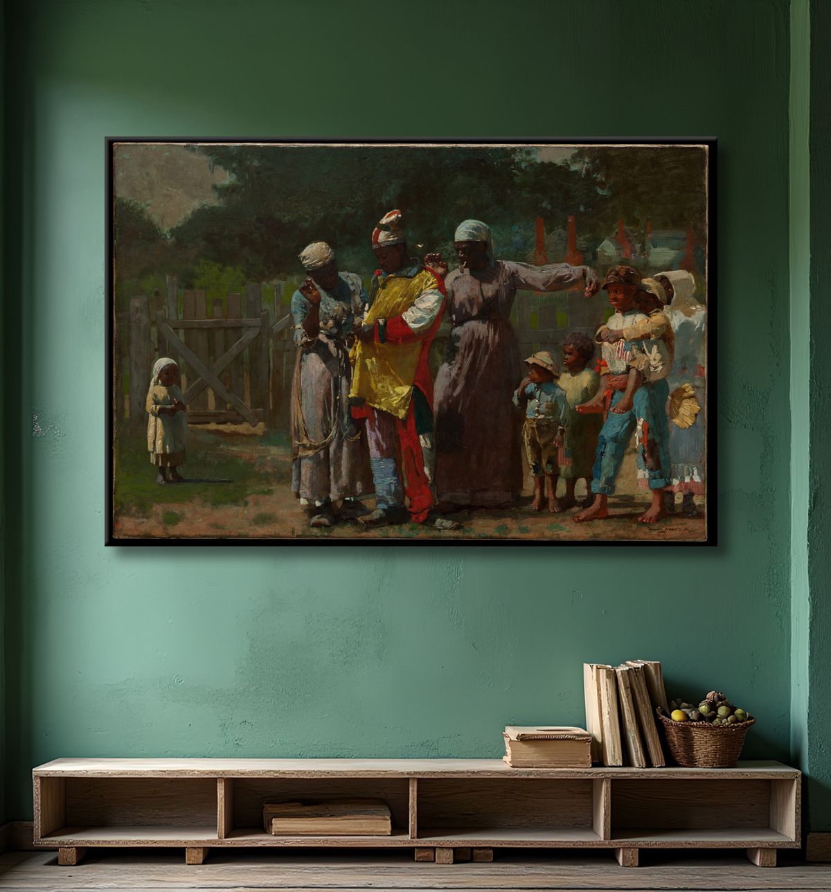 Reproduction S'habiller pour le carnaval de Winslow Homer avec decor