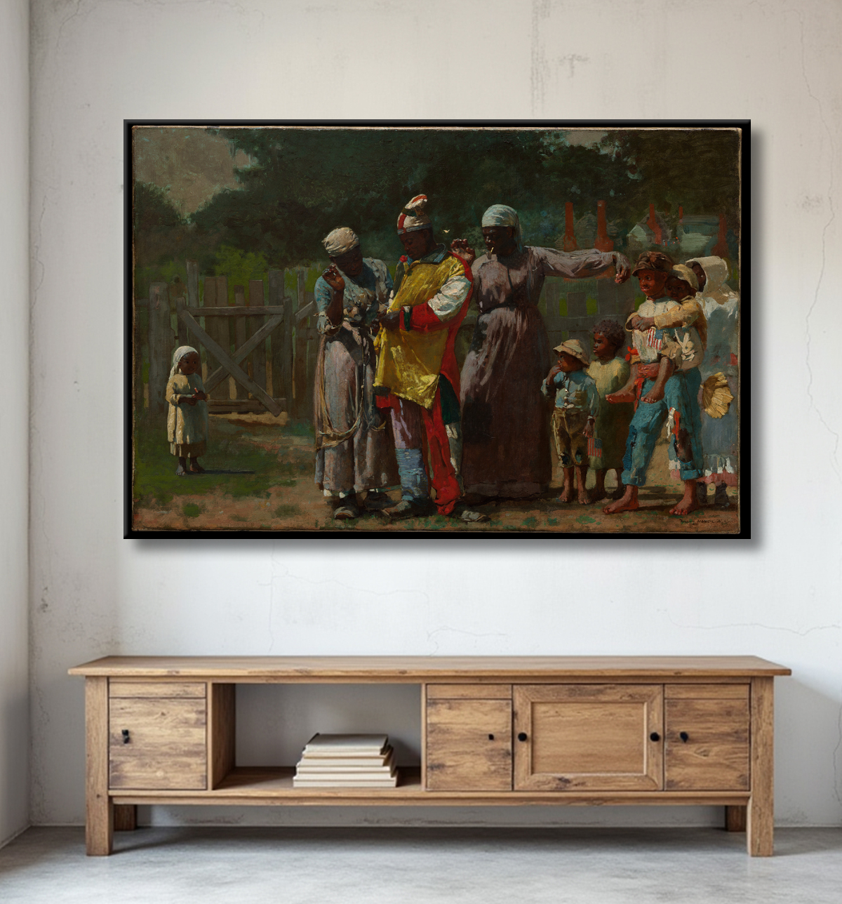 Reproduction S'habiller pour le carnaval de Winslow Homer avec decor