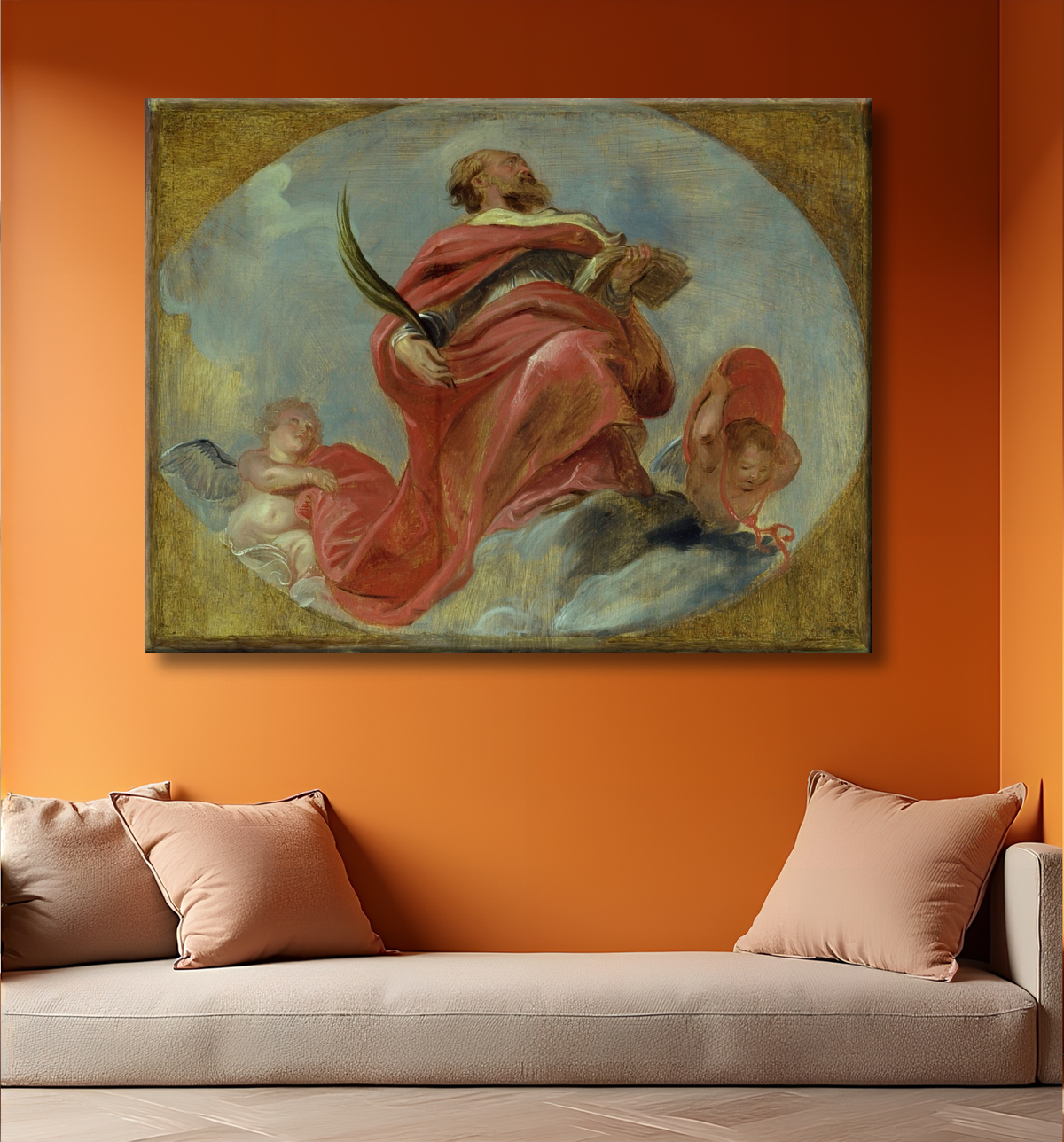 Reproduction Saint-Albert de Louvain de Peter Paul Rubens avec decor