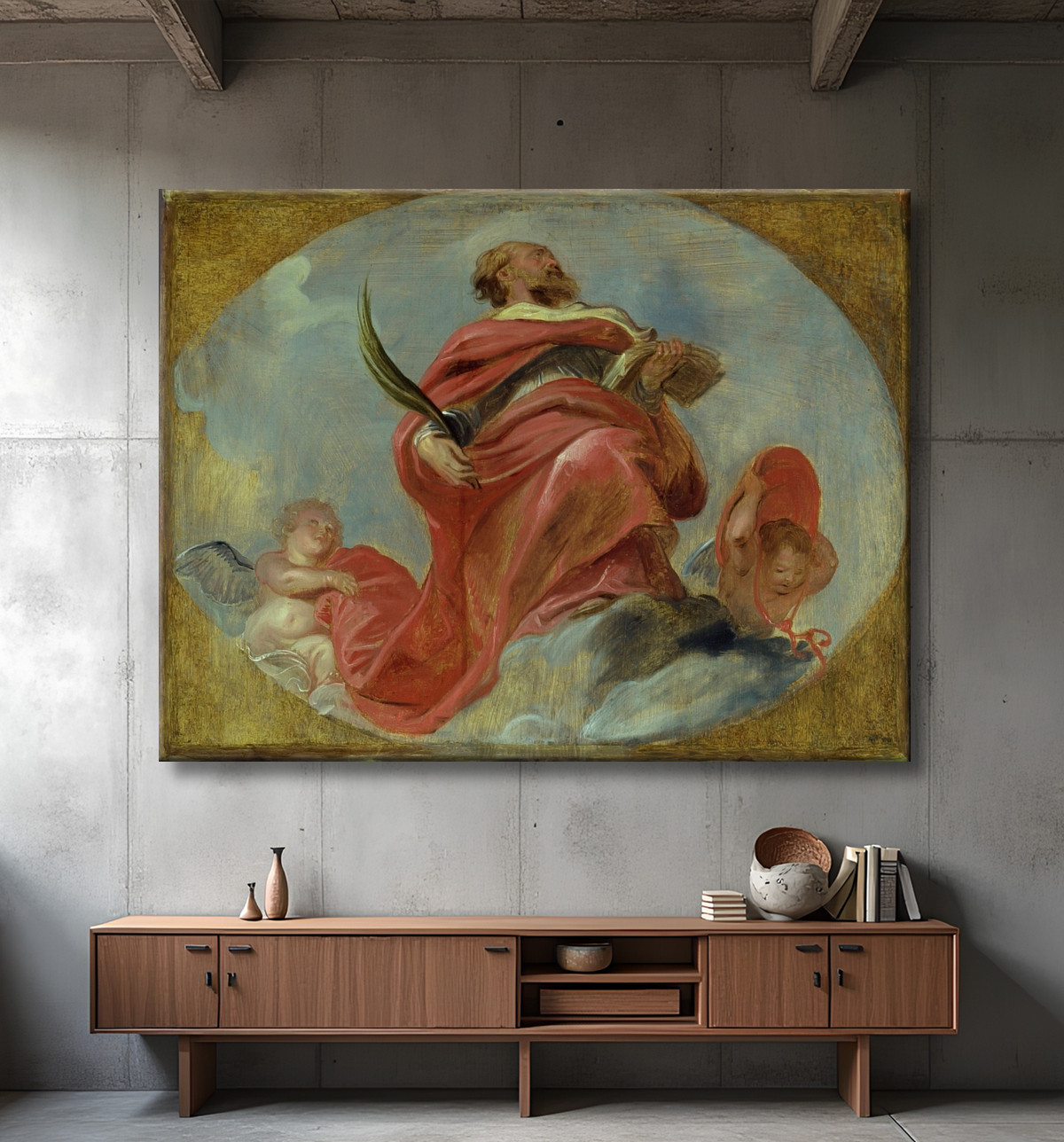 Reproduction Saint-Albert de Louvain de Peter Paul Rubens avec decor