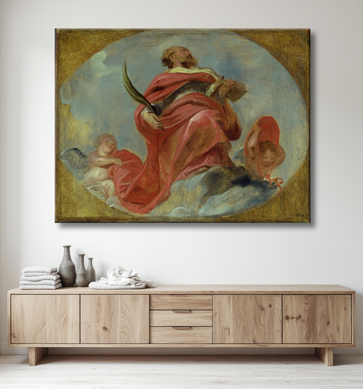 Reproduction Saint-Albert de Louvain de Peter Paul Rubens avec decor