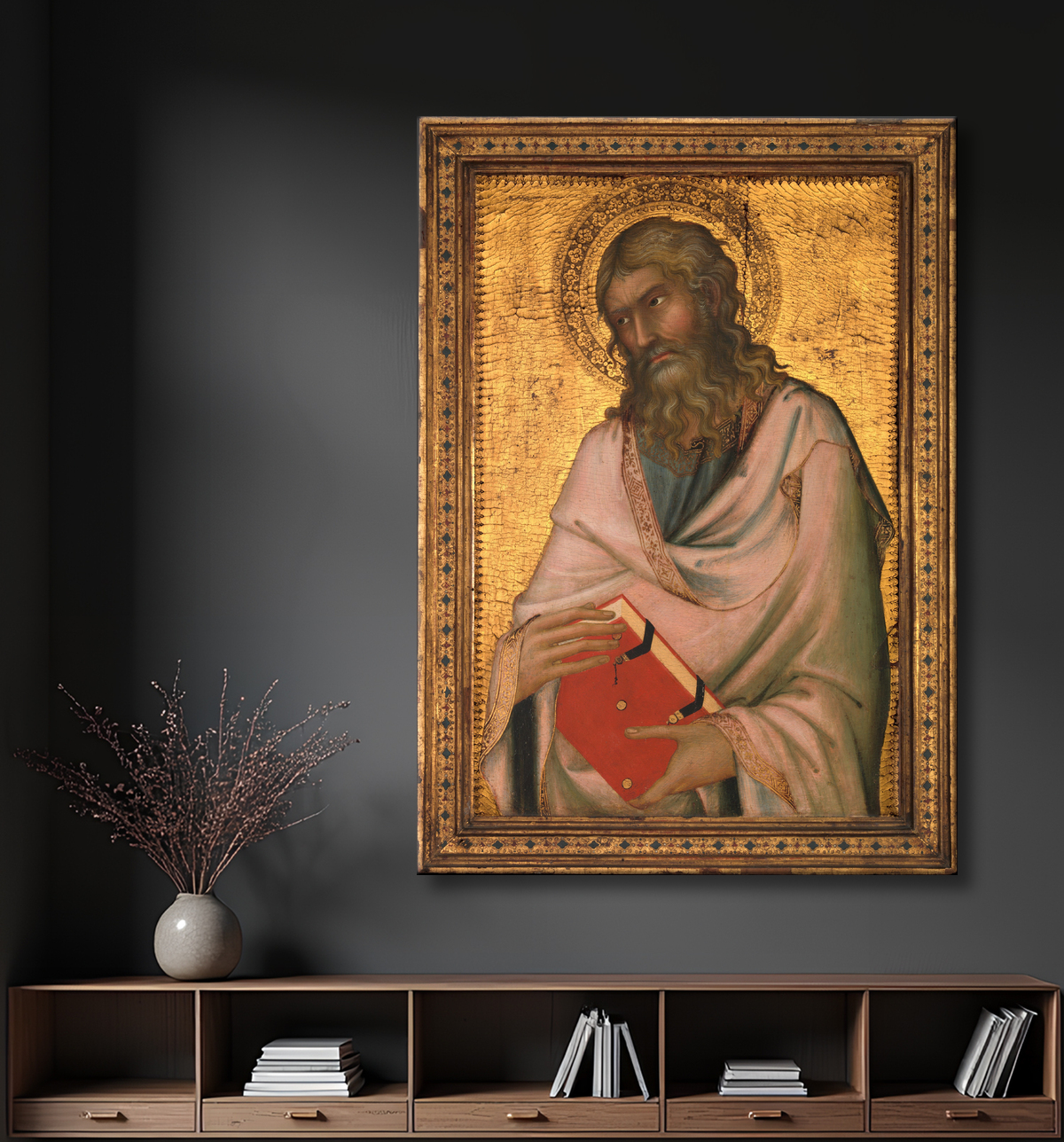 Reproduction Saint André de Simone Martini avec decor