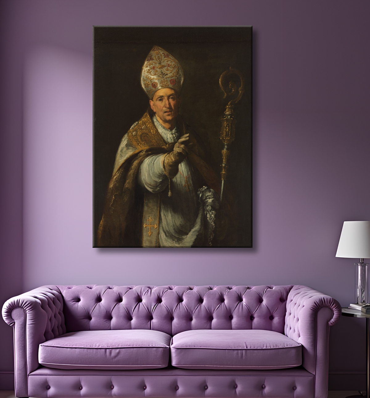 Reproduction Saint Gerardo Sagredo, évêque de Csanád de Bernardo Strozzi avec decor