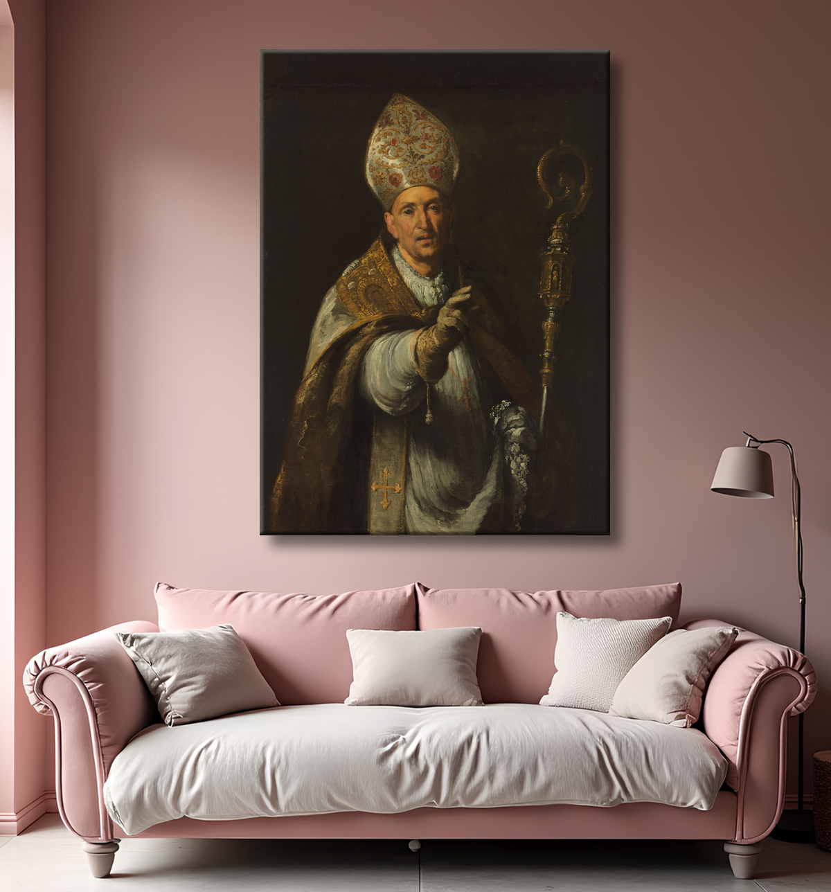 Reproduction Saint Gerardo Sagredo, évêque de Csanád de Bernardo Strozzi avec decor