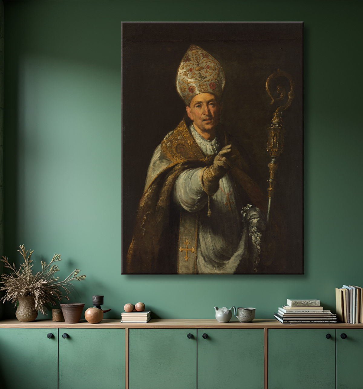 Reproduction Saint Gerardo Sagredo, évêque de Csanád de Bernardo Strozzi avec decor