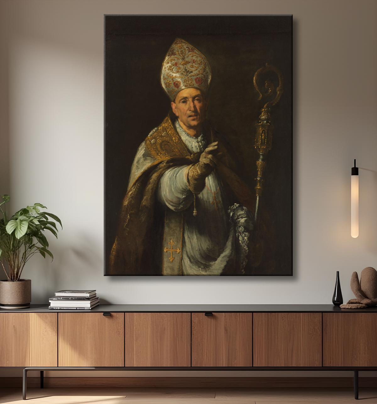 Reproduction Saint Gerardo Sagredo, évêque de Csanád de Bernardo Strozzi avec decor