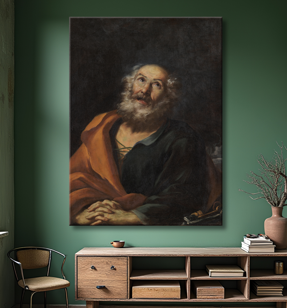 Reproduction Saint Pierre pénitent de Troppa, Girolamo avec decor