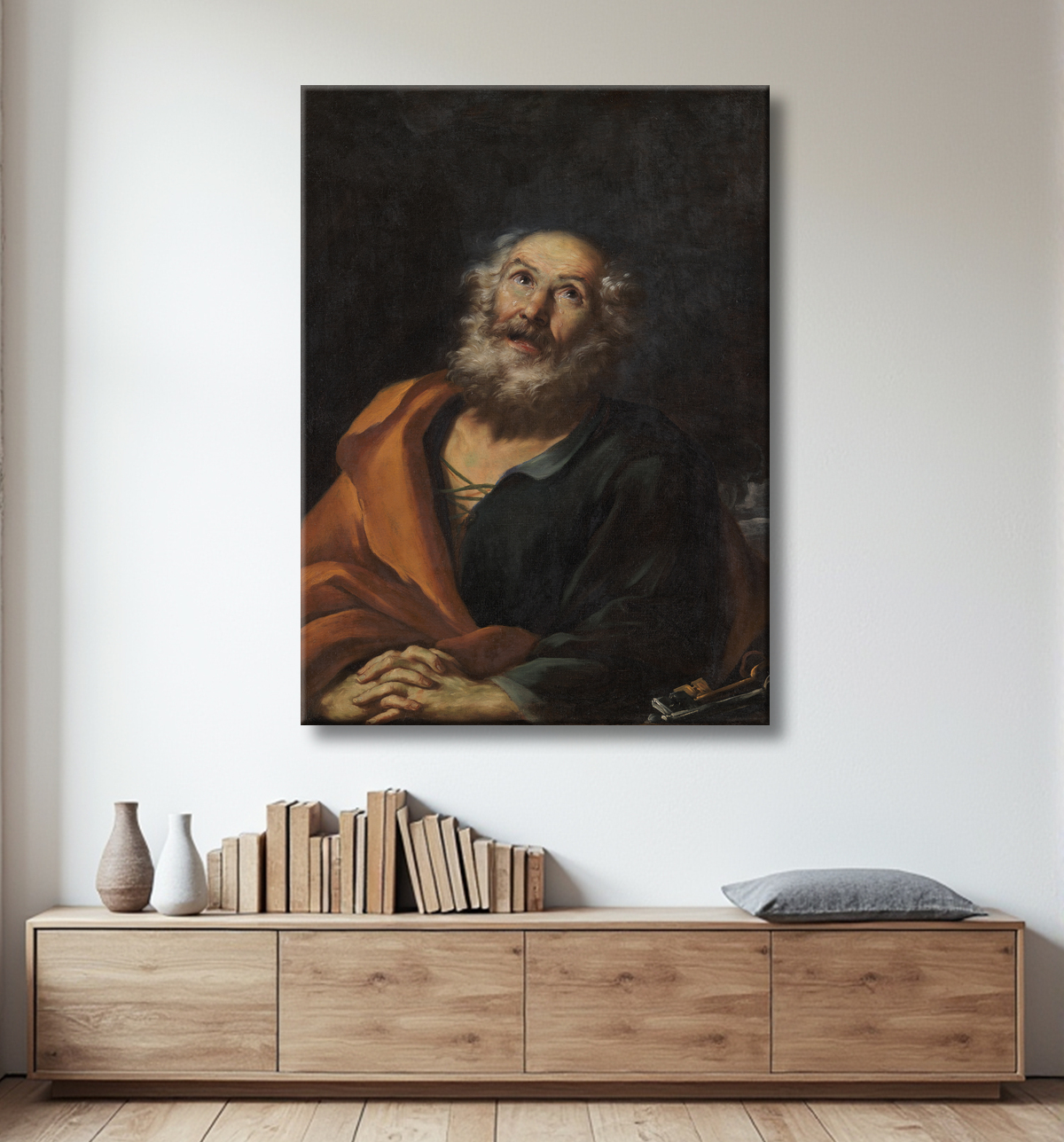 Reproduction Saint Pierre pénitent de Troppa, Girolamo avec decor