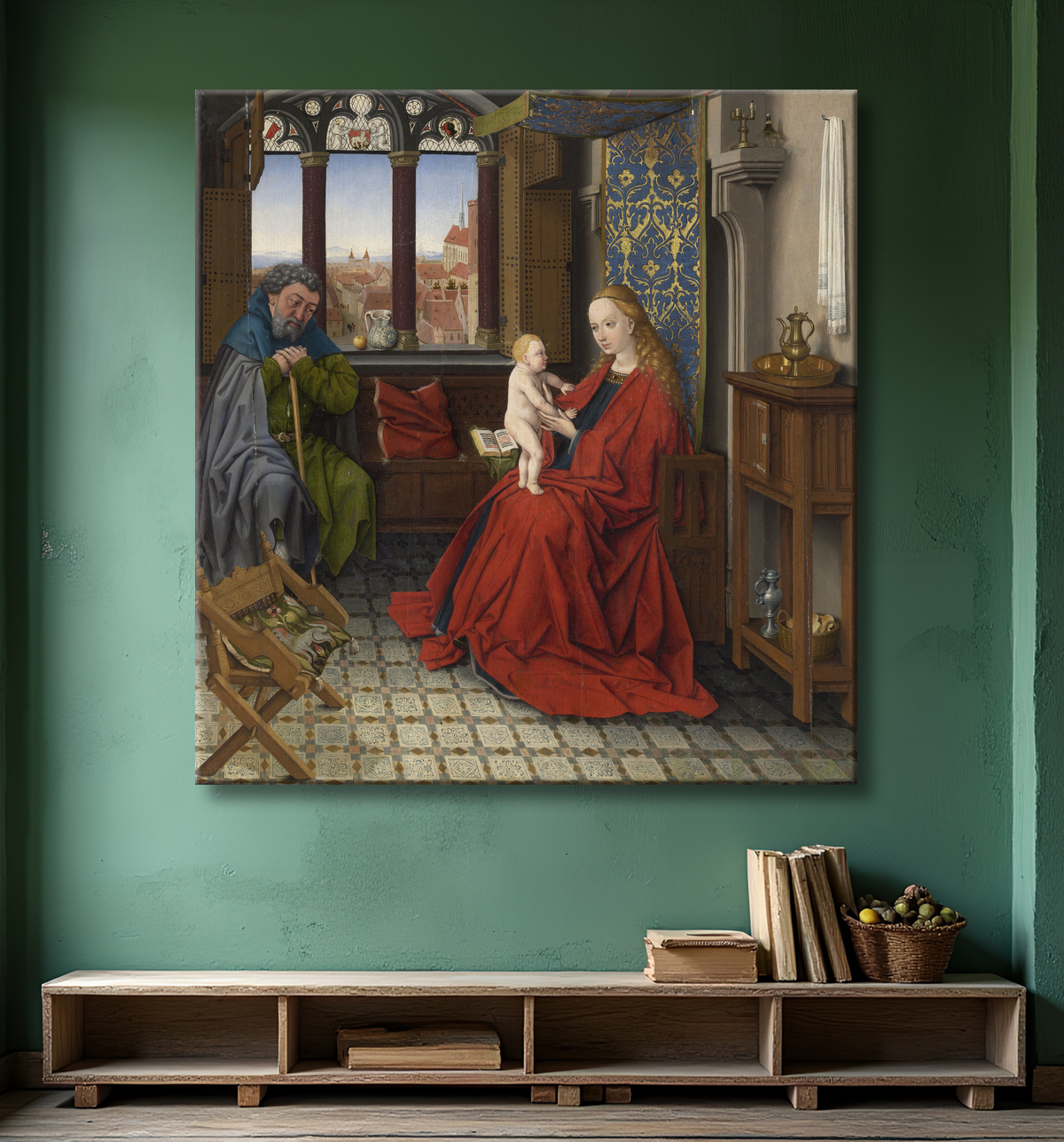 Reproduction Sainte famille de Northern Netherlandish School avec decor