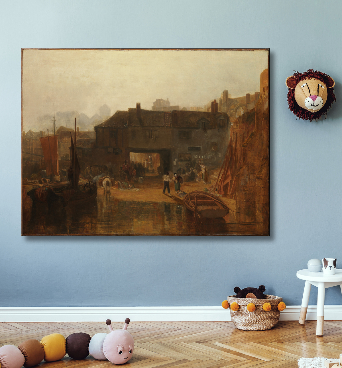 Reproduction Saltash avec le Water Ferry, Cornwall de Joseph Mallord William Turner avec decor