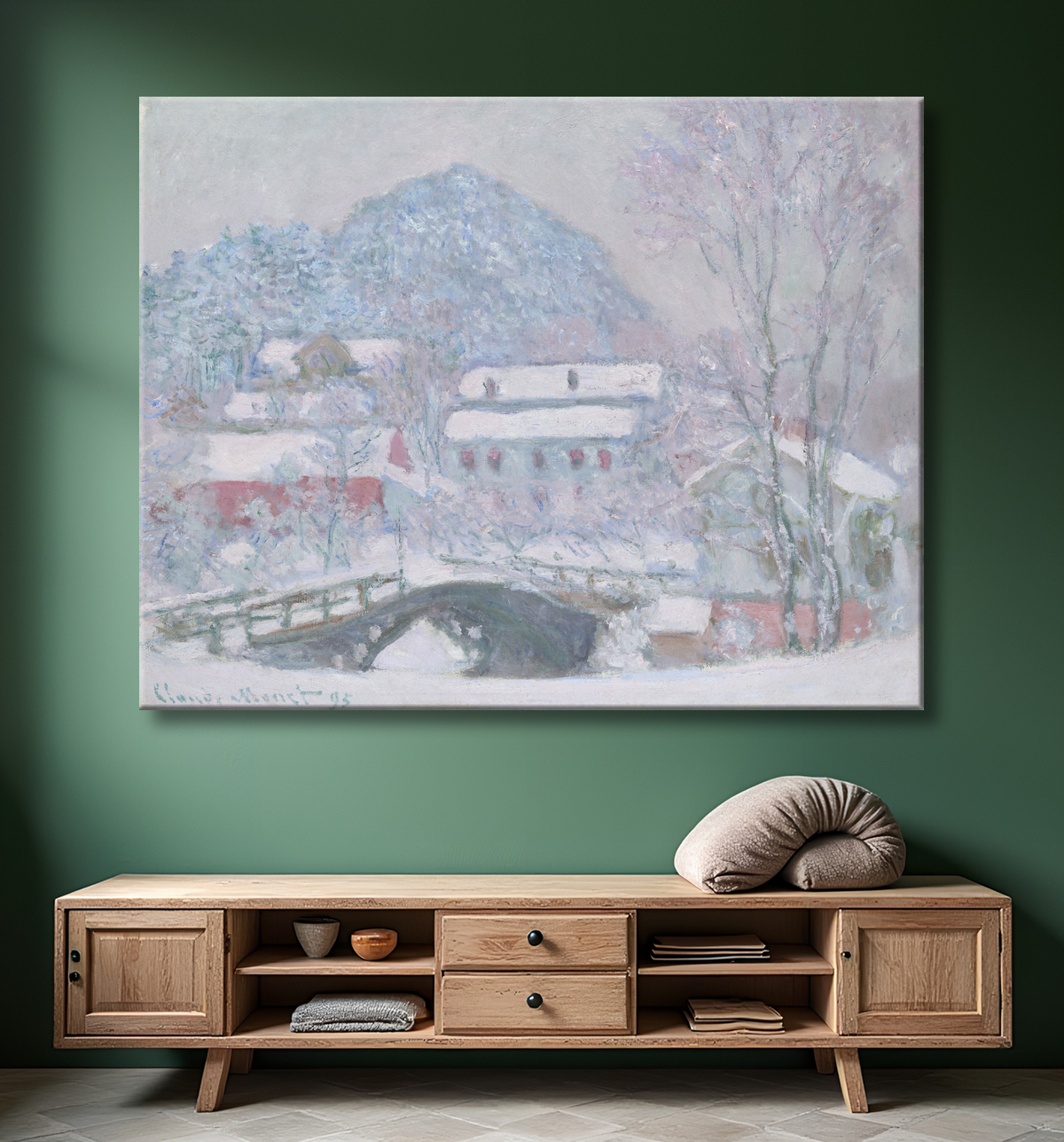 Reproduction Sandvika, Norvège de Claude Monet avec decor