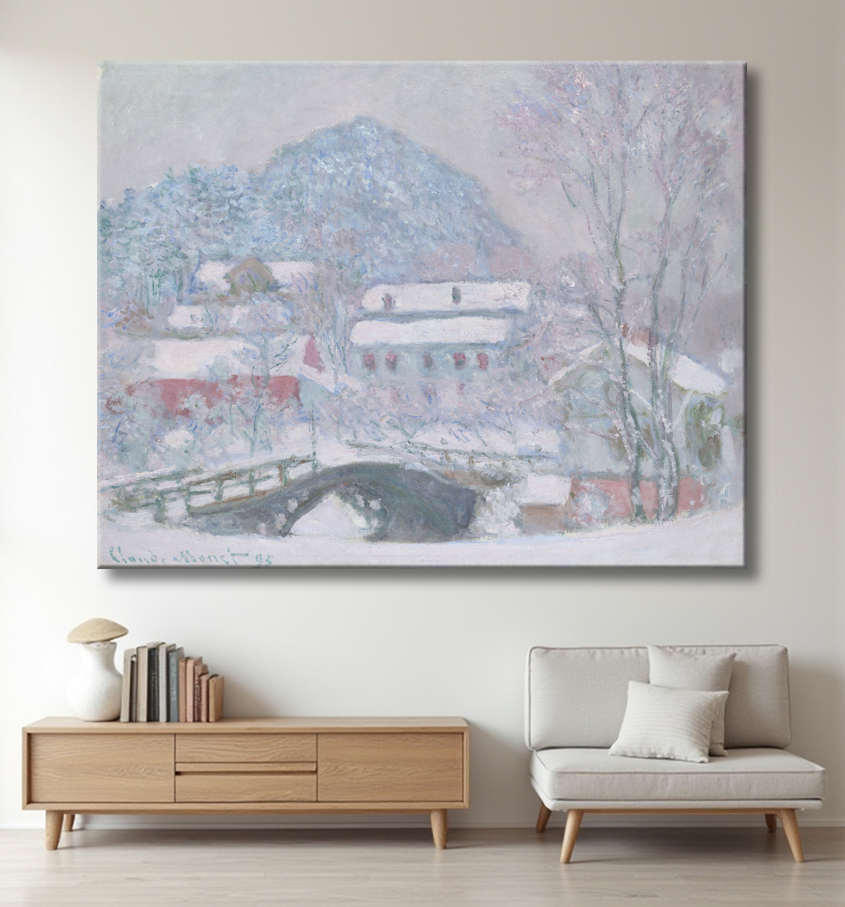 Reproduction Sandvika, Norvège de Claude Monet avec decor