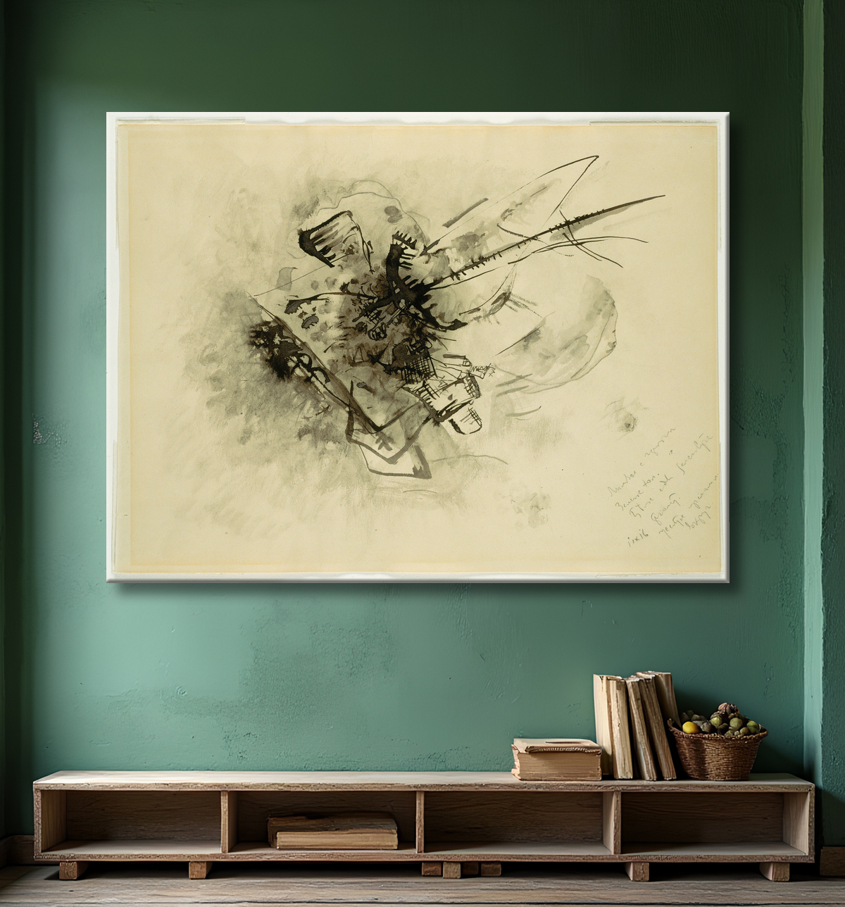 Reproduction Sans titre de Vasily Kandinsky avec decor