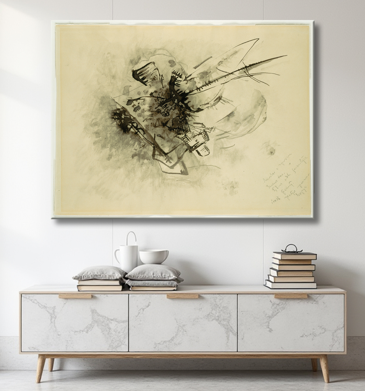 Reproduction Sans titre de Vasily Kandinsky avec decor