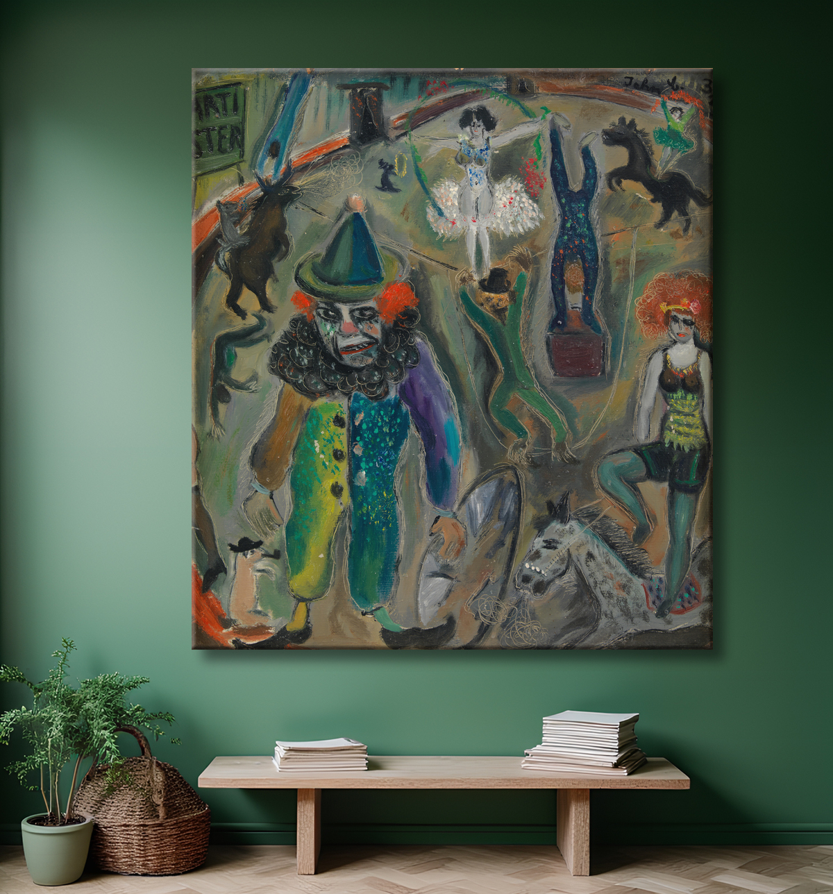 Reproduction Scène de rue de Christensen, John avec decor
