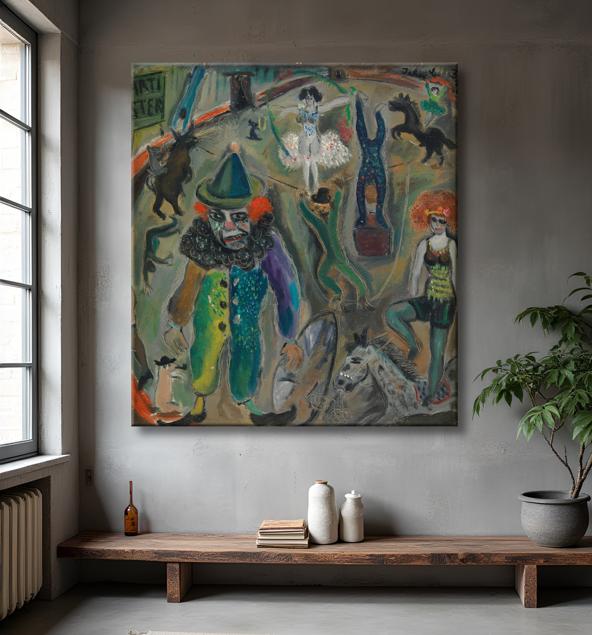 Reproduction Scène de rue de Christensen, John avec decor