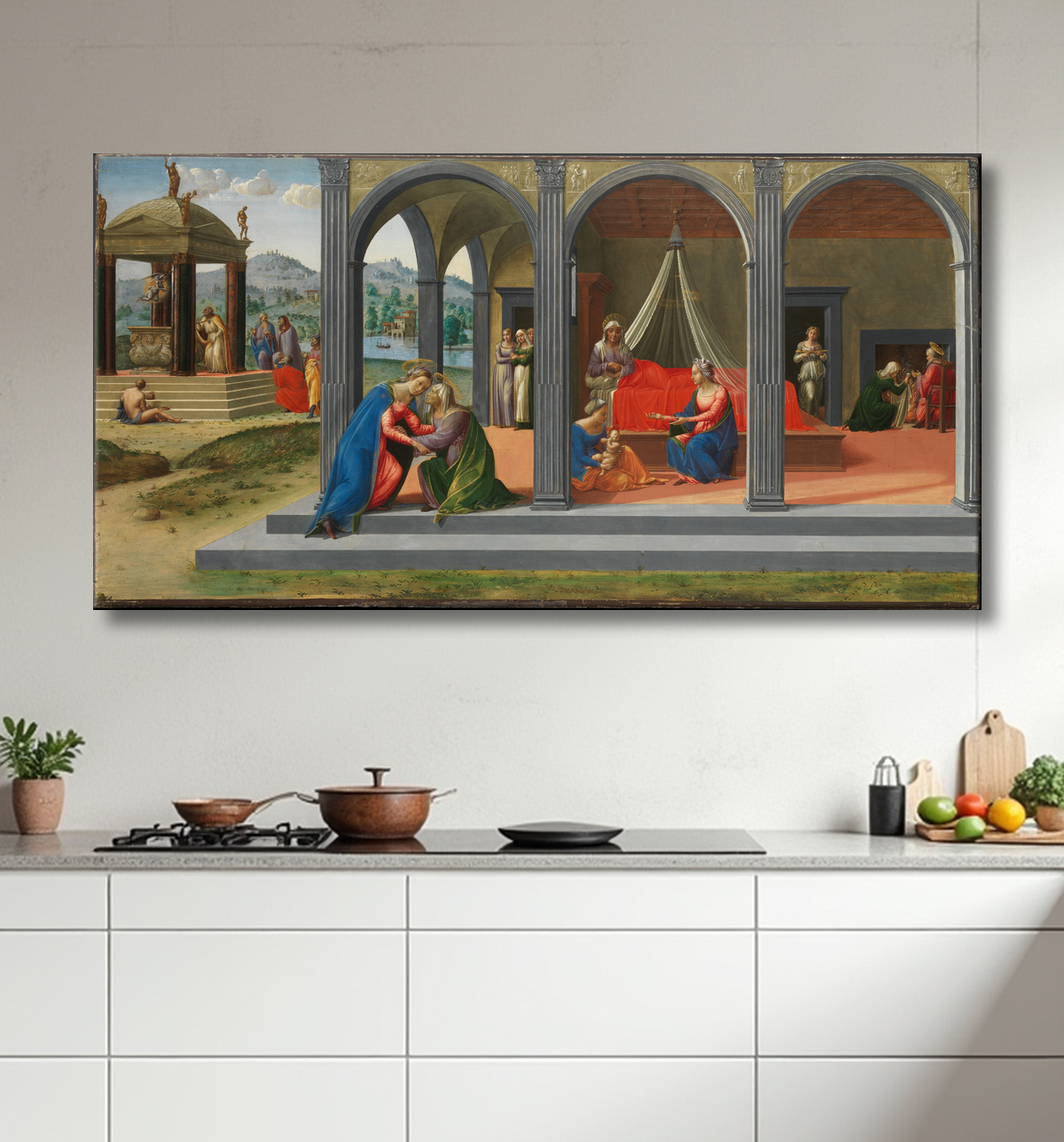 Affiche encadrée de qualité fine art premium made in France ou toile d’art. Scènes de la vie de saint Jean-Baptiste...