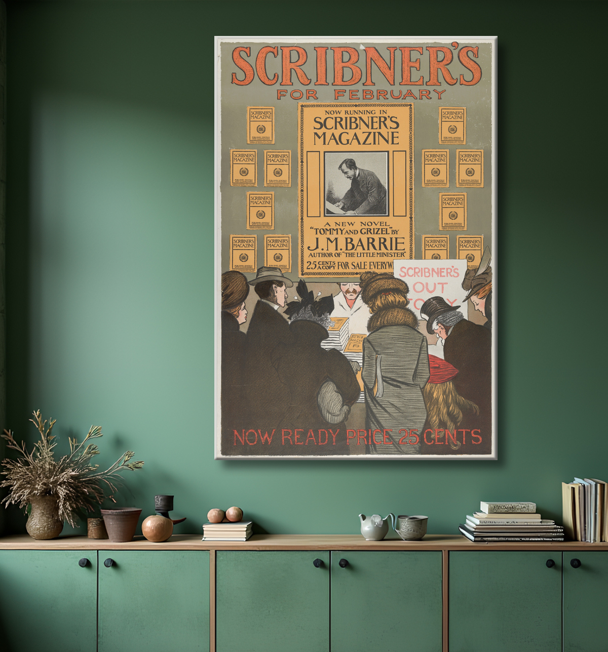 Reproduction Scribner's : "Tommy and Grizel" de JM Barrie, février de Anonymous, American, 20th century avec decor