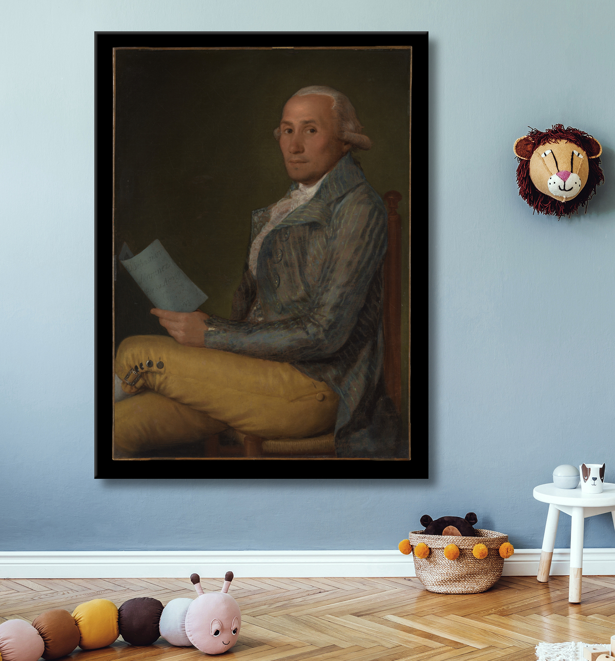 Reproduction Sebastián Martínez et Pérez (1747-1800) de Goya (Francisco de Goya y Lucientes) avec decor