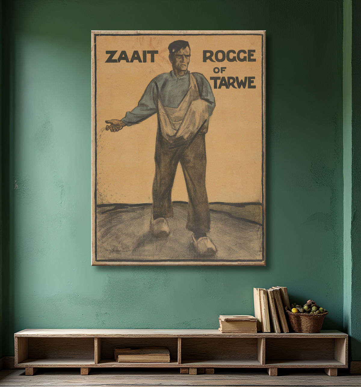 Reproduction Semer du seigle ou du blé de Willy Sluiter avec decor